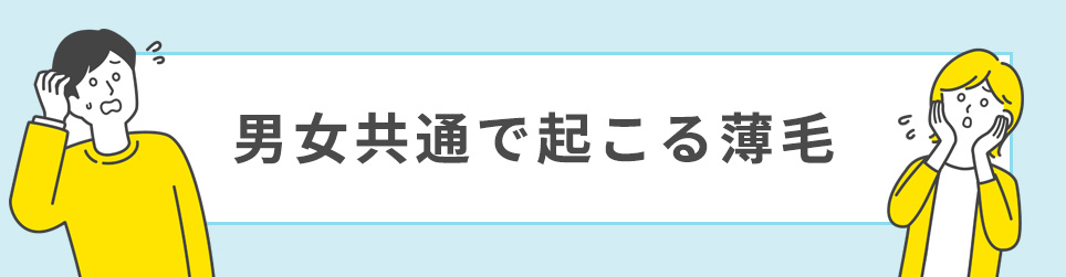 男女共通で起こる薄毛